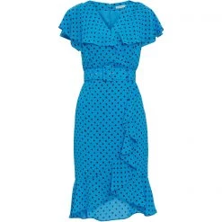 Gina Bacconi Sales 41 Gina Bacconi Fina Georgette Wrap Dress With Frills