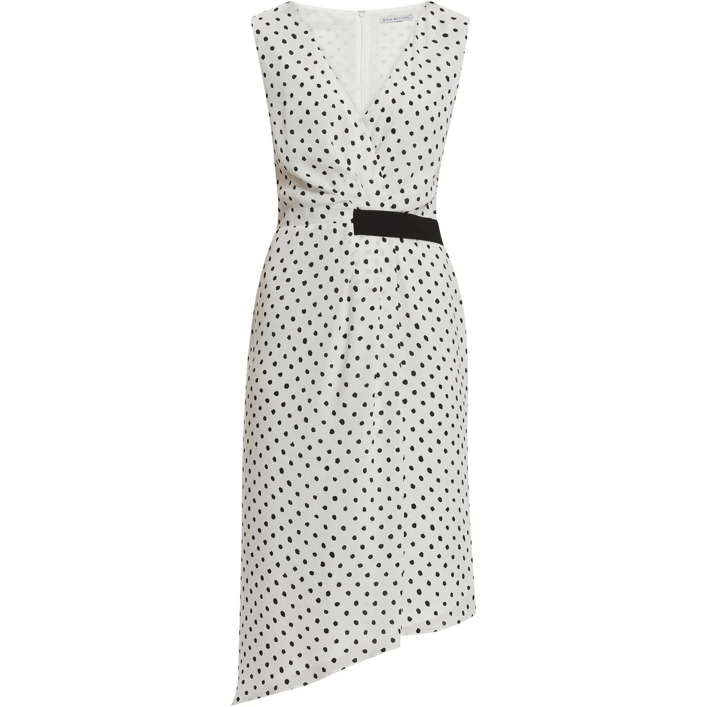 Gina Bacconi Kari Asymmetric Wrap Spot Dress 1 Gina Bacconi Kari Asymmetric Wrap Spot Dress