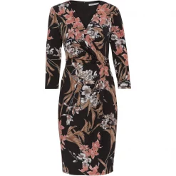 Gina Bacconi Tassiana Floral Jersey Wrap Dress