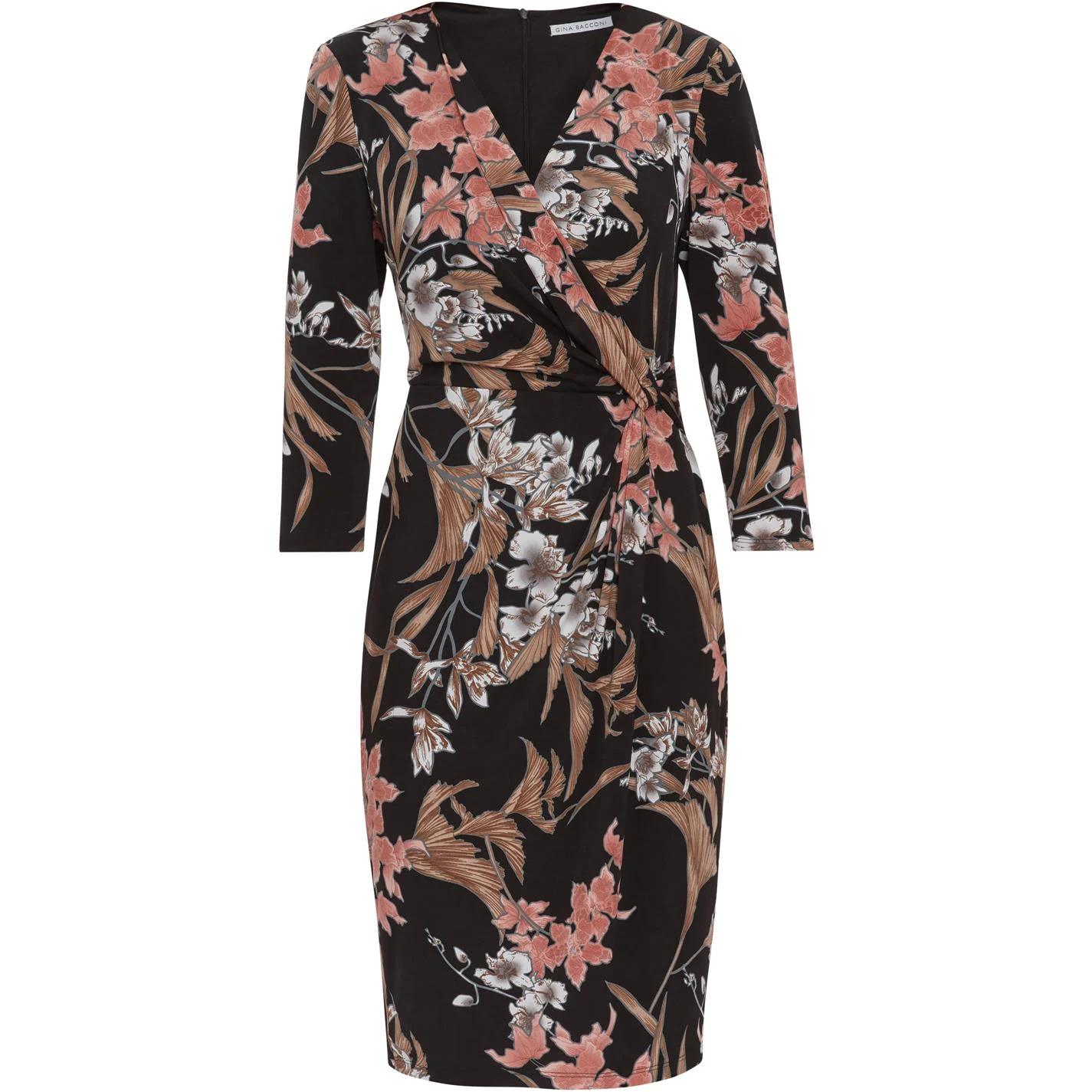 Gina Bacconi Tassiana Floral Jersey Wrap Dress 1 Gina Bacconi Tassiana Floral Jersey Wrap Dress