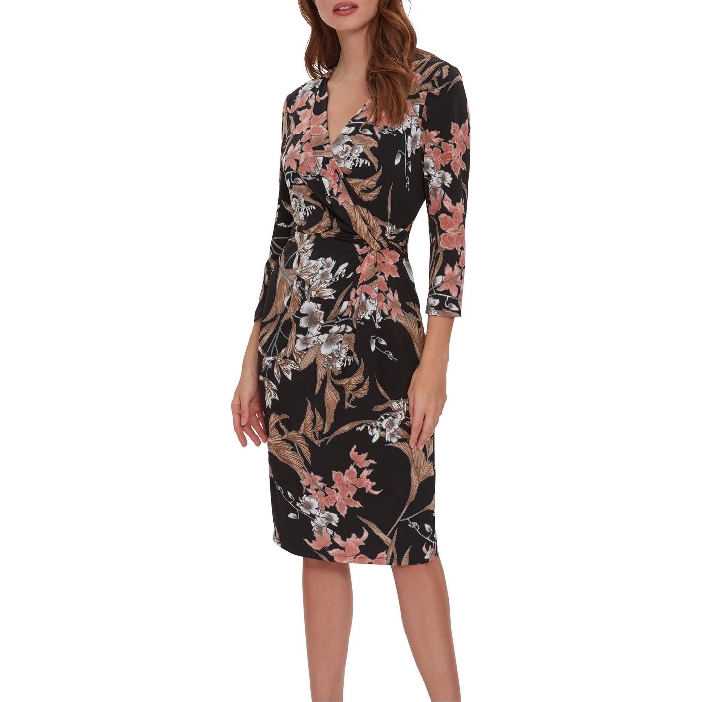 Gina Bacconi Tassiana Floral Jersey Wrap Dress 2 Gina Bacconi Tassiana Floral Jersey Wrap Dress - Image 2