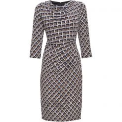 Gina Bacconi Talaina Printed Jersey Cowl Neck Dress