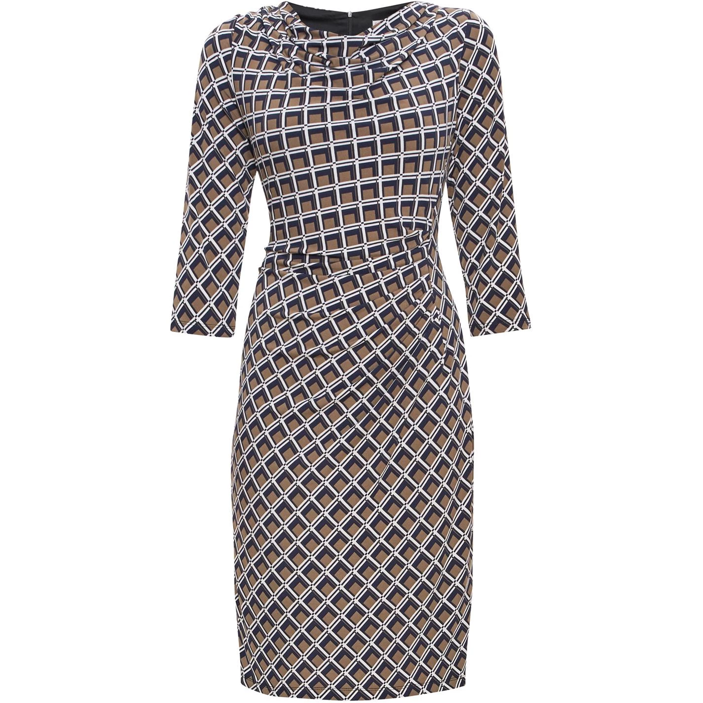 Gina Bacconi Talaina Printed Jersey Cowl Neck Dress 1 Gina Bacconi Talaina Printed Jersey Cowl Neck Dress