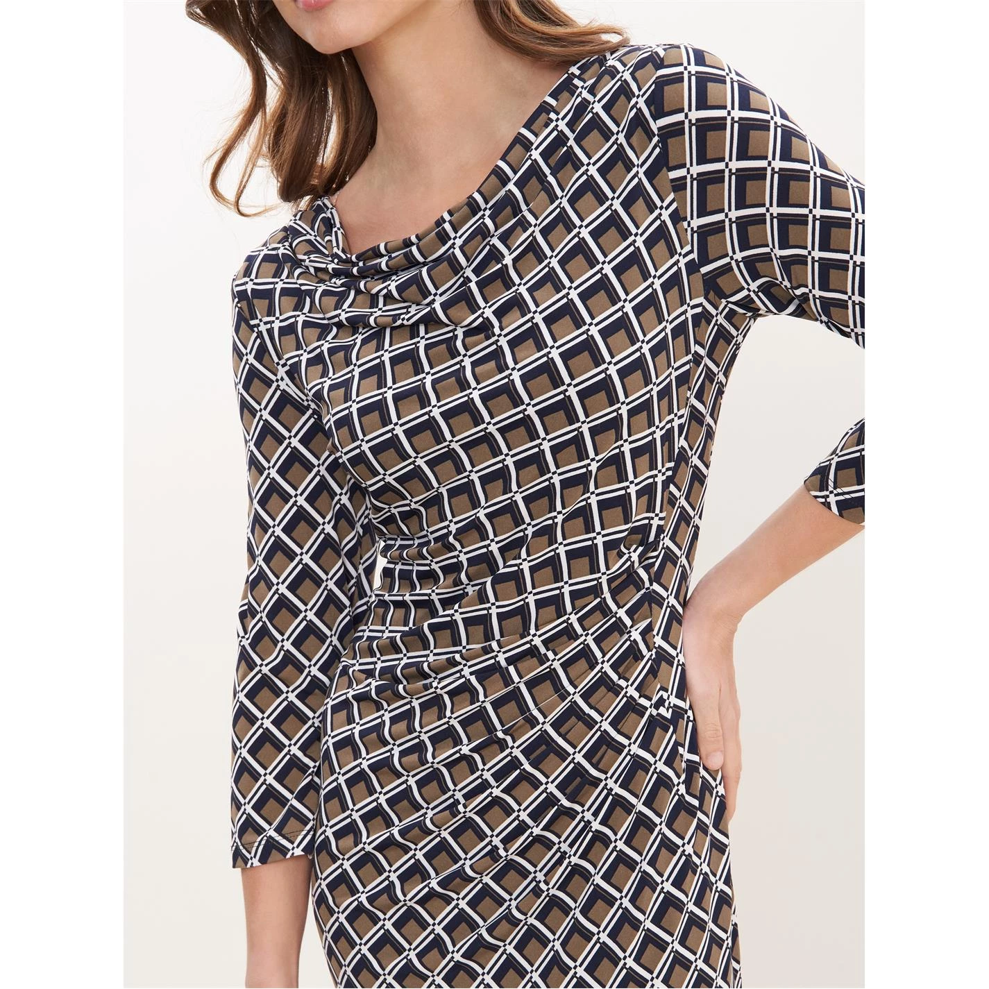 Gina Bacconi Talaina Printed Jersey Cowl Neck Dress 4 Gina Bacconi Talaina Printed Jersey Cowl Neck Dress - Image 4