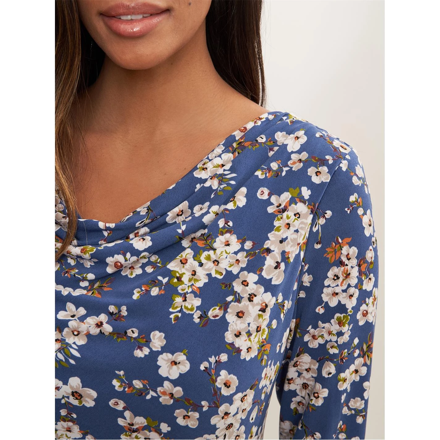 Gina Bacconi Brenda Printed Jersey Cowl Neck Dress 4 Gina Bacconi Brenda Printed Jersey Cowl Neck Dress - Image 4