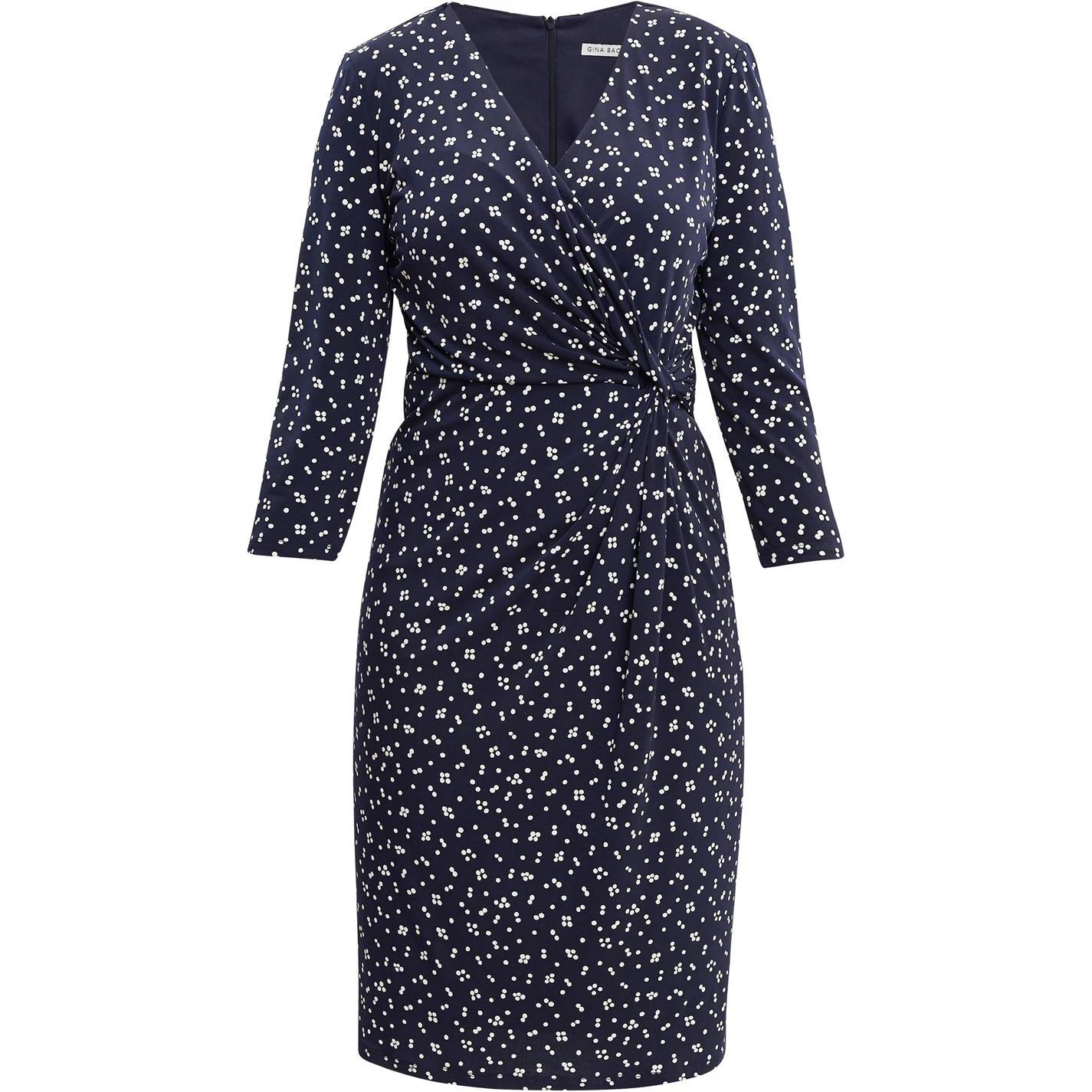 Gina Bacconi Lila Spot Jersey Wrap Dress 1 Gina Bacconi Lila Spot Jersey Wrap Dress