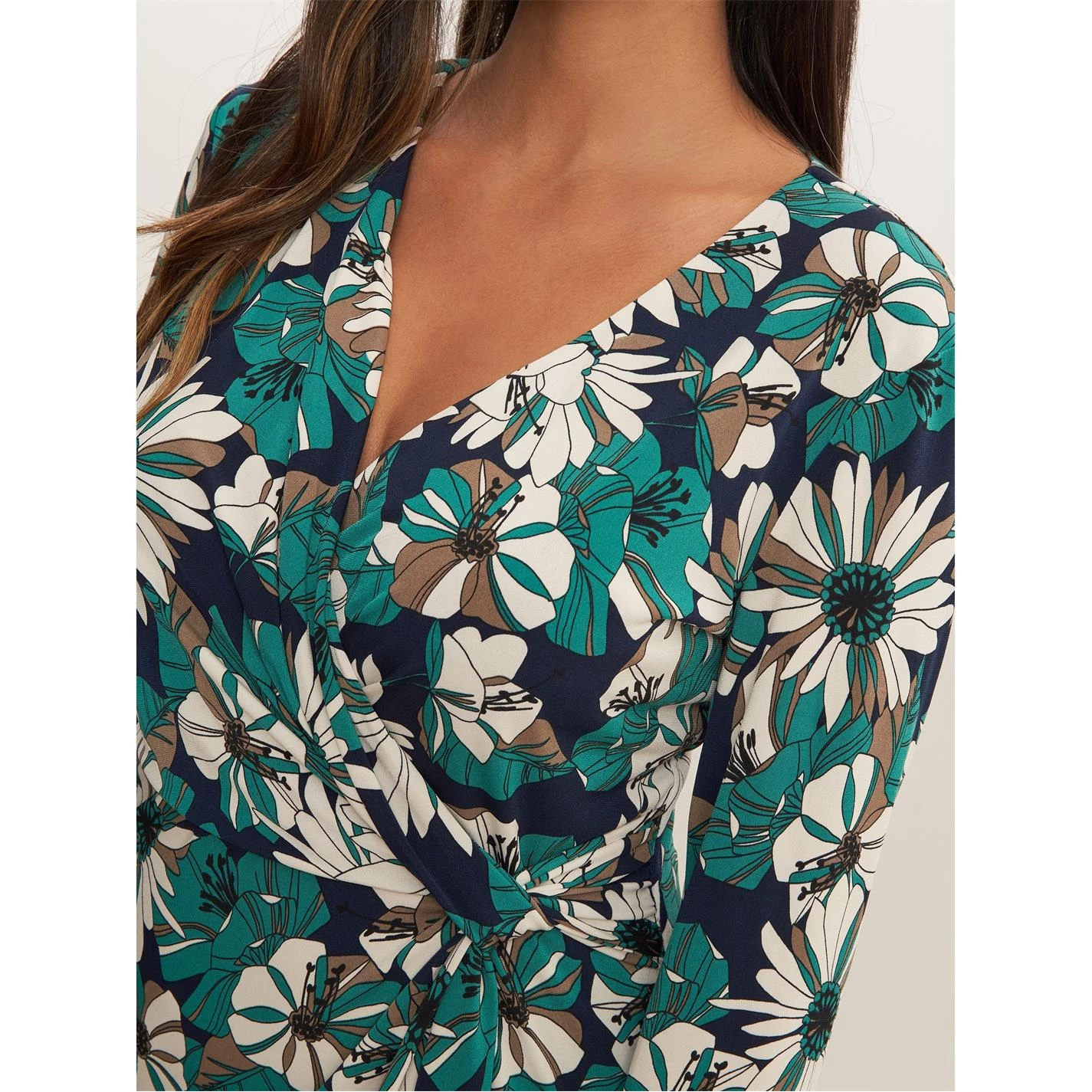 Gina Bacconi Nayla Floral Jersey Wrap Dress 5 Gina Bacconi Nayla Floral Jersey Wrap Dress - Image 5