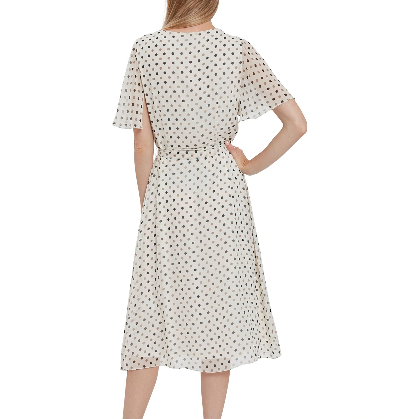 Gina Bacconi Freema Chiffon Spot Dress With Tie 2 Gina Bacconi Freema Chiffon Spot Dress With Tie - Image 2