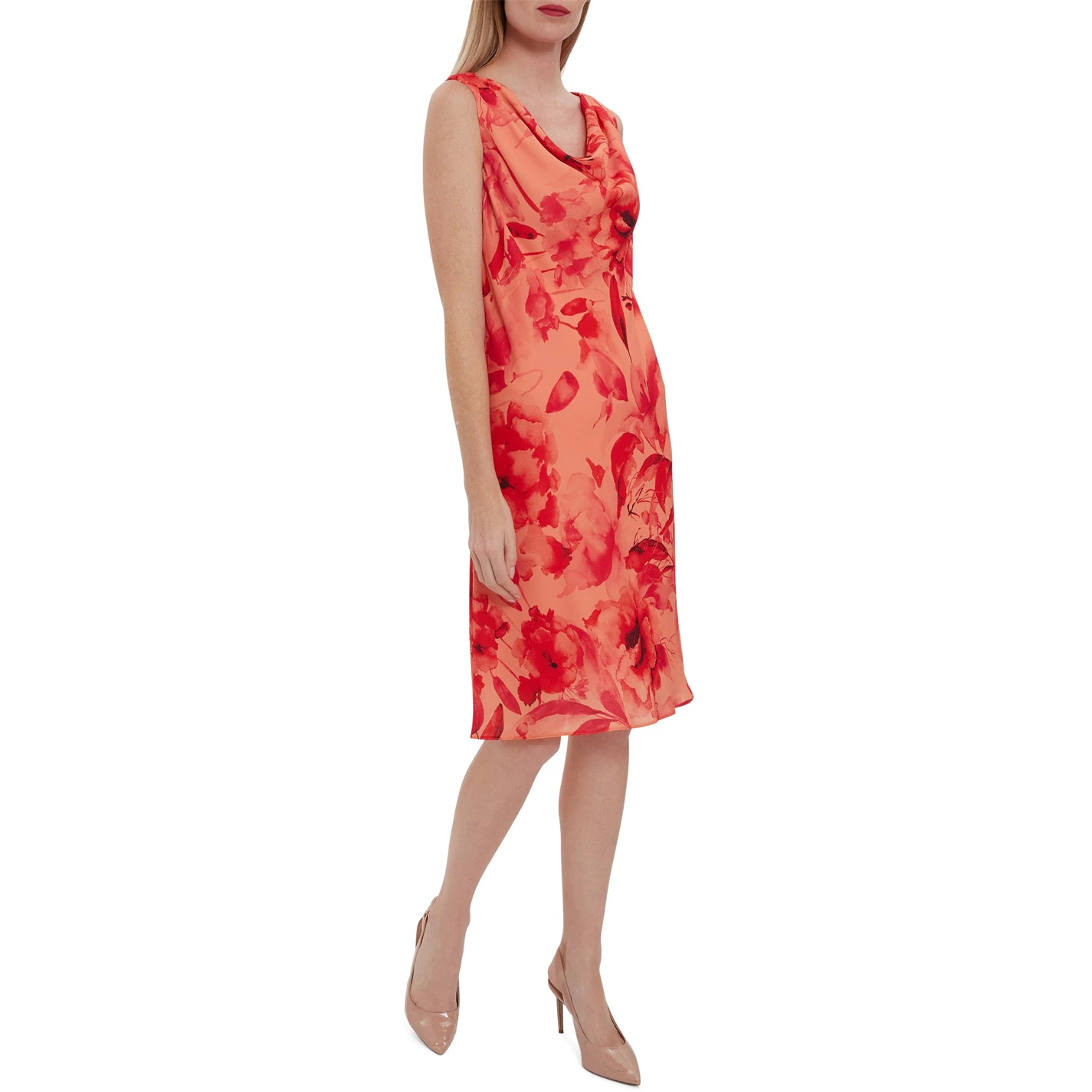 Gina Bacconi Samanda Floral Georgette Bias Dress 3 Gina Bacconi Samanda Floral Georgette Bias Dress - Image 3