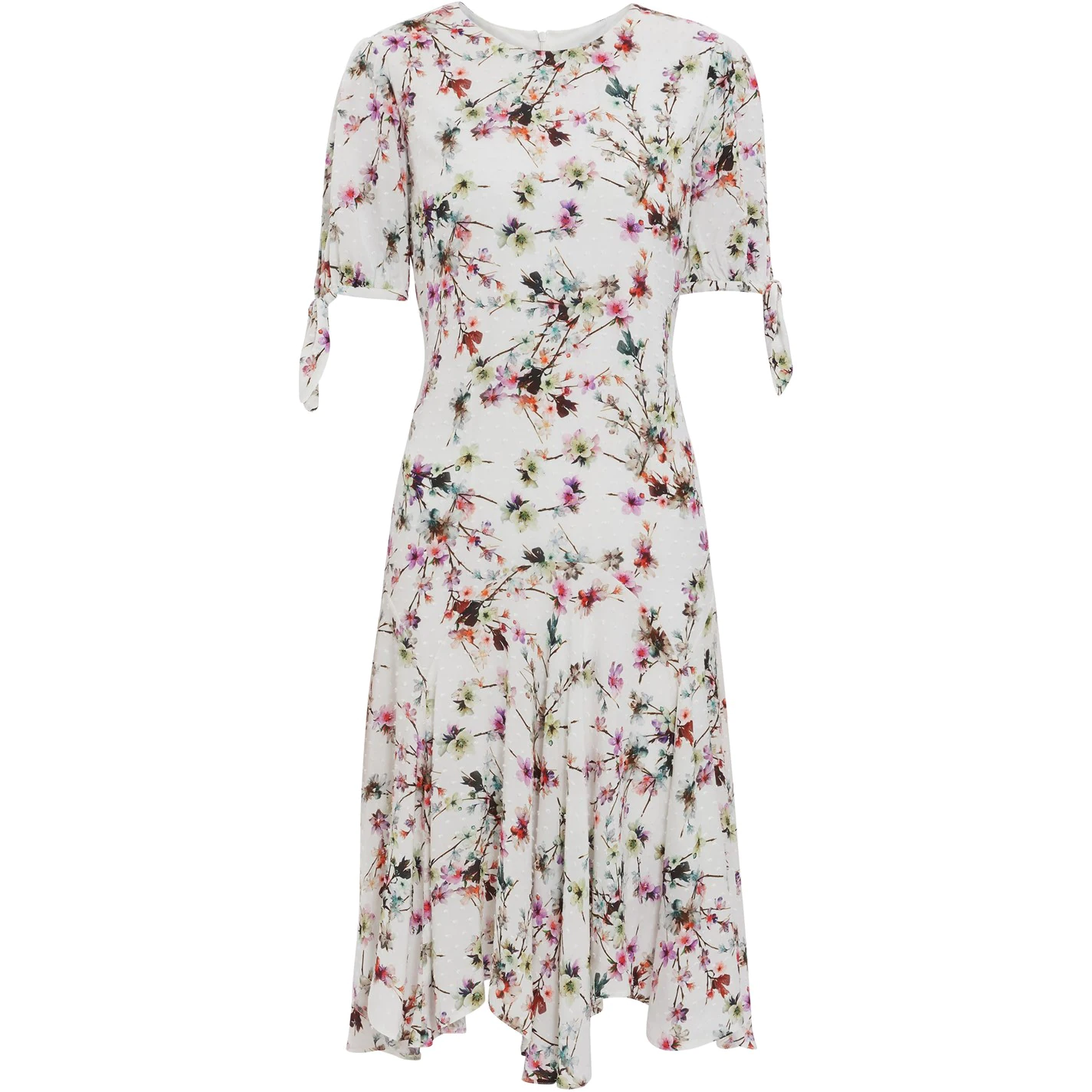 Gina Bacconi Dita Floral Dress With Tie Sleeves 4 Gina Bacconi Dita Floral Dress With Tie Sleeves - Image 4