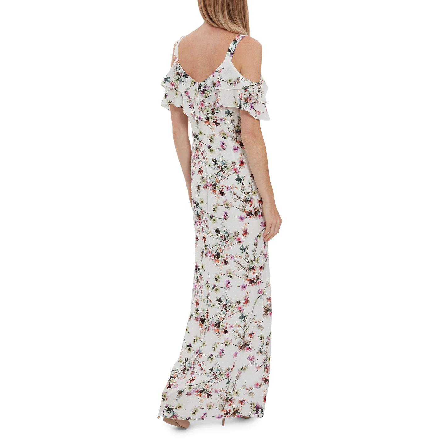 Gina Bacconi Hunter Floral Maxi Dress With Frills 2 Gina Bacconi Hunter Floral Maxi Dress With Frills - Image 2