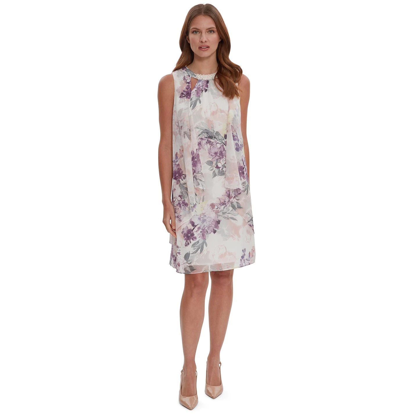 Gina Bacconi Mariette Floral Chiffon Dress 3 Gina Bacconi Mariette Floral Chiffon Dress - Image 3