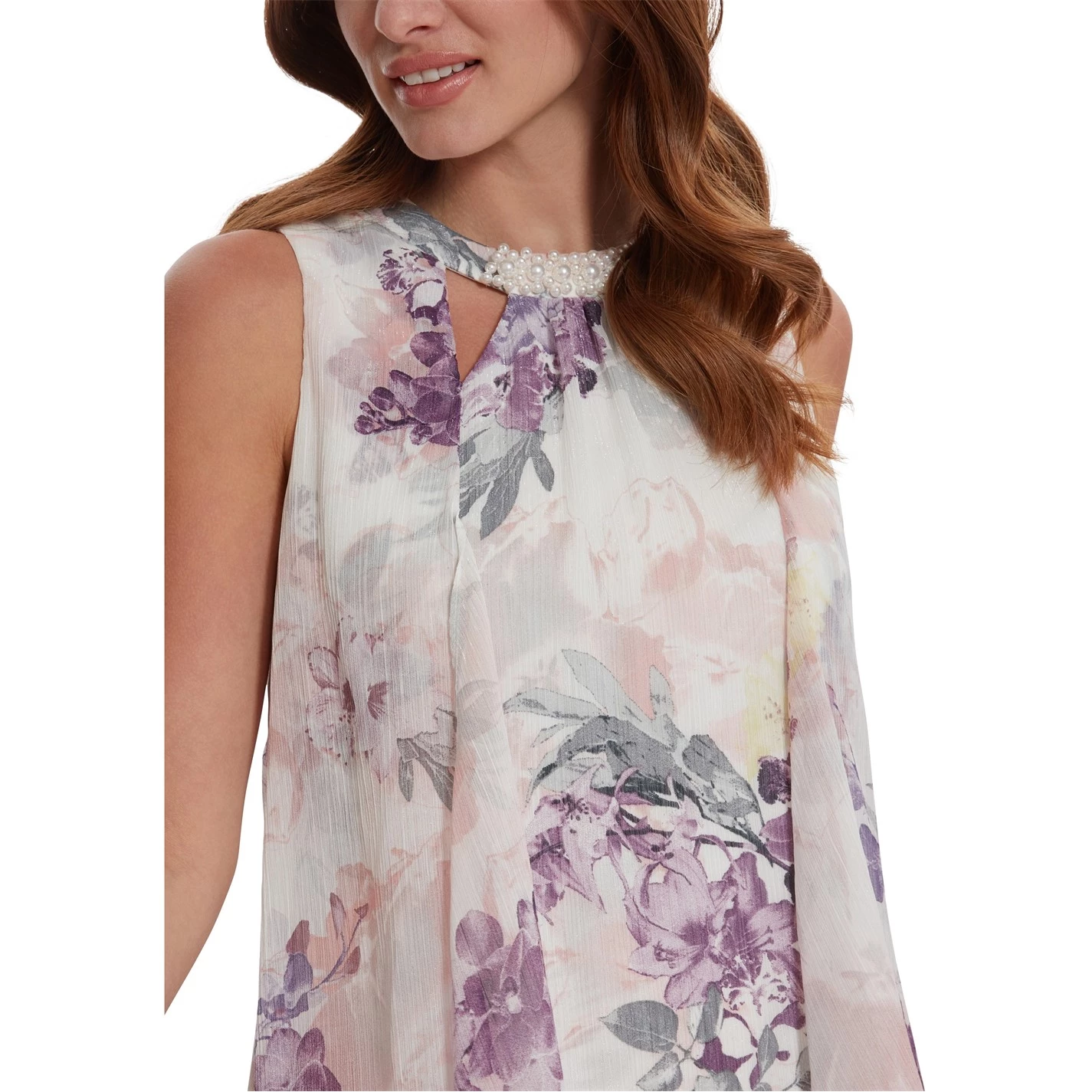 Gina Bacconi Mariette Floral Chiffon Dress 5 Gina Bacconi Mariette Floral Chiffon Dress - Image 5