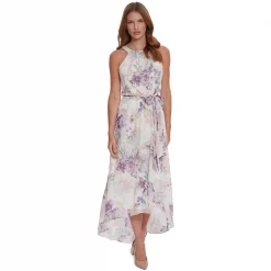 Gina Bacconi Tierra Floral Chiffon Maxi Dress