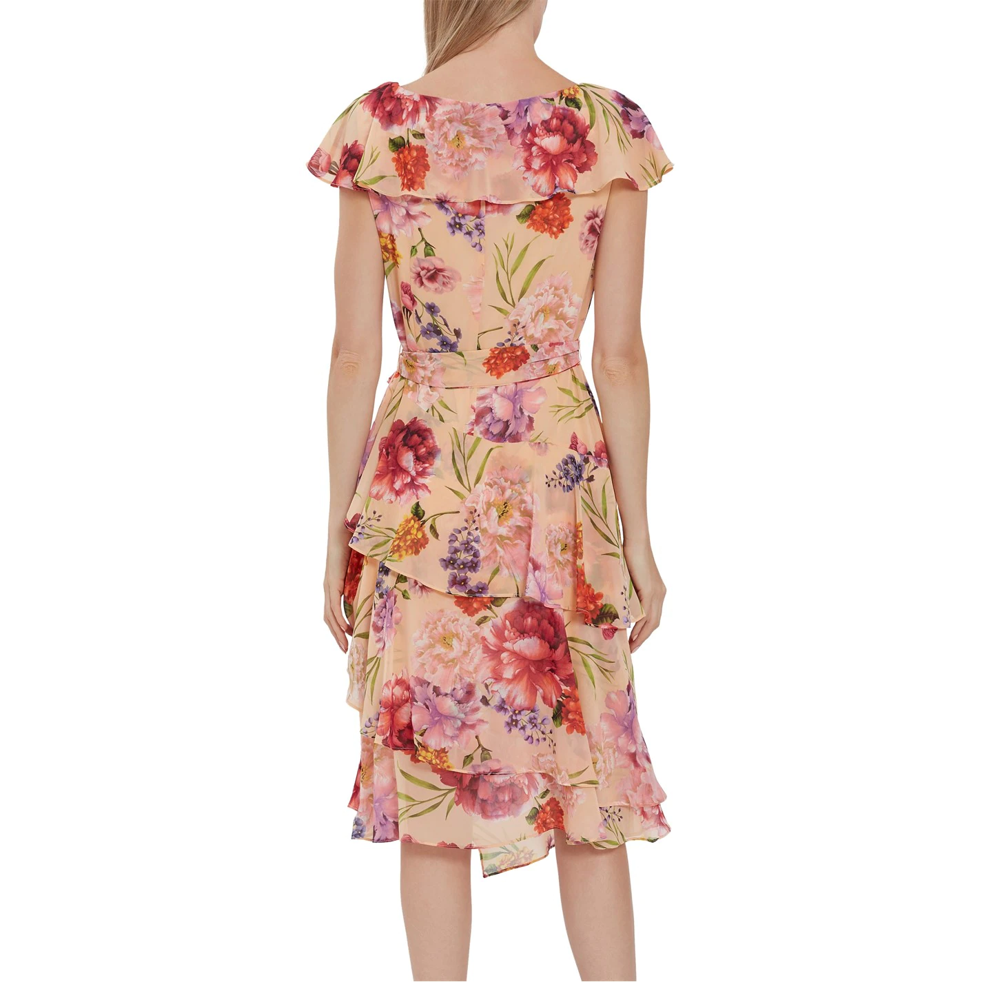 Gina Bacconi Joy Chiffon Floral Frill Dress 2 Gina Bacconi Joy Chiffon Floral Frill Dress - Image 2