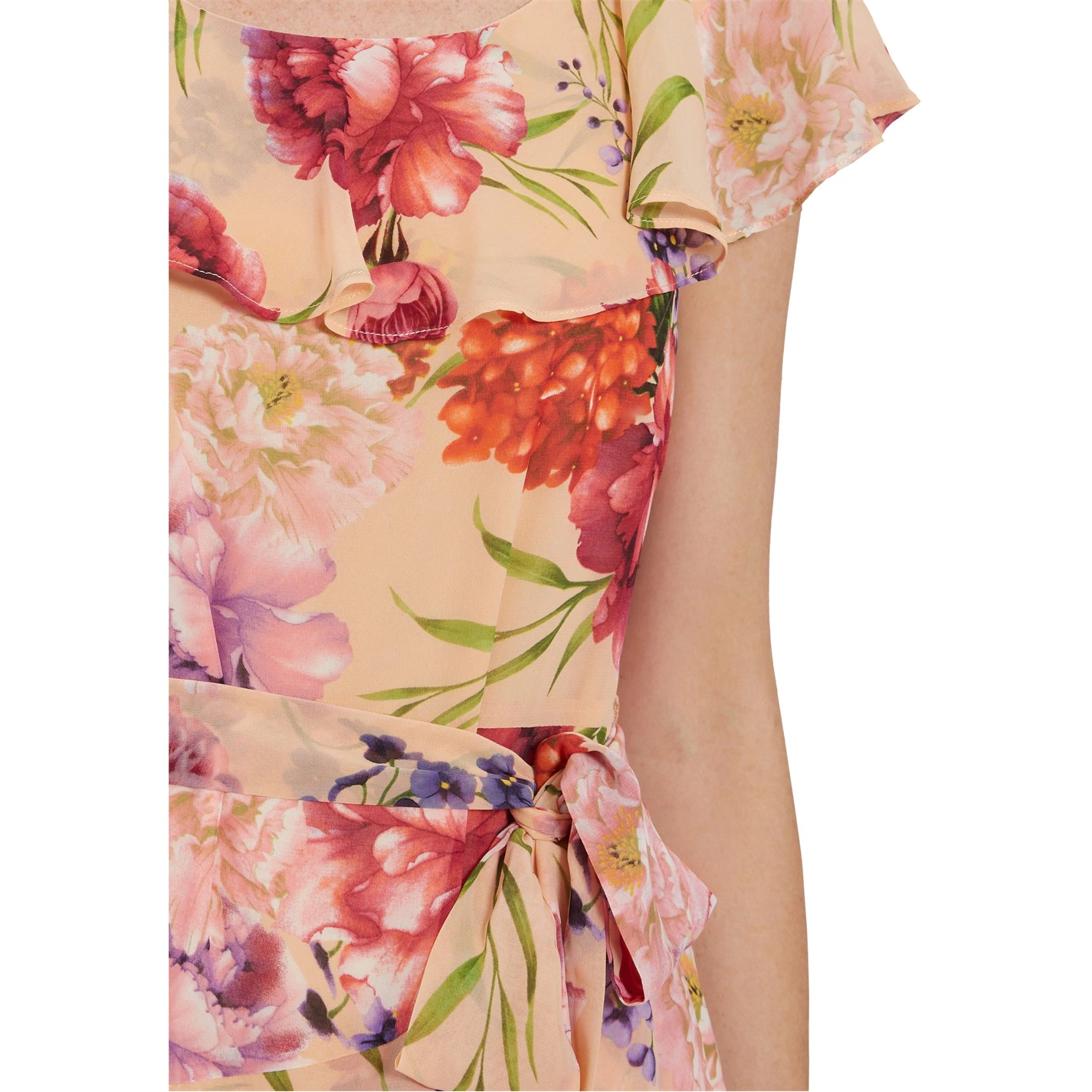 Gina Bacconi Joy Chiffon Floral Frill Dress 5 Gina Bacconi Joy Chiffon Floral Frill Dress - Image 5