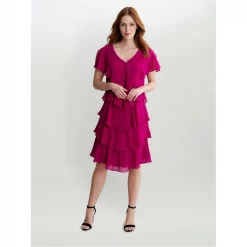 Gina Bacconi Lona Georgette Tiers Short Capelet Dress 7 Gina Bacconi Lona Georgette Tiers Short Capelet Dress -Gina Bacconi Sales aa180902 xxl a2