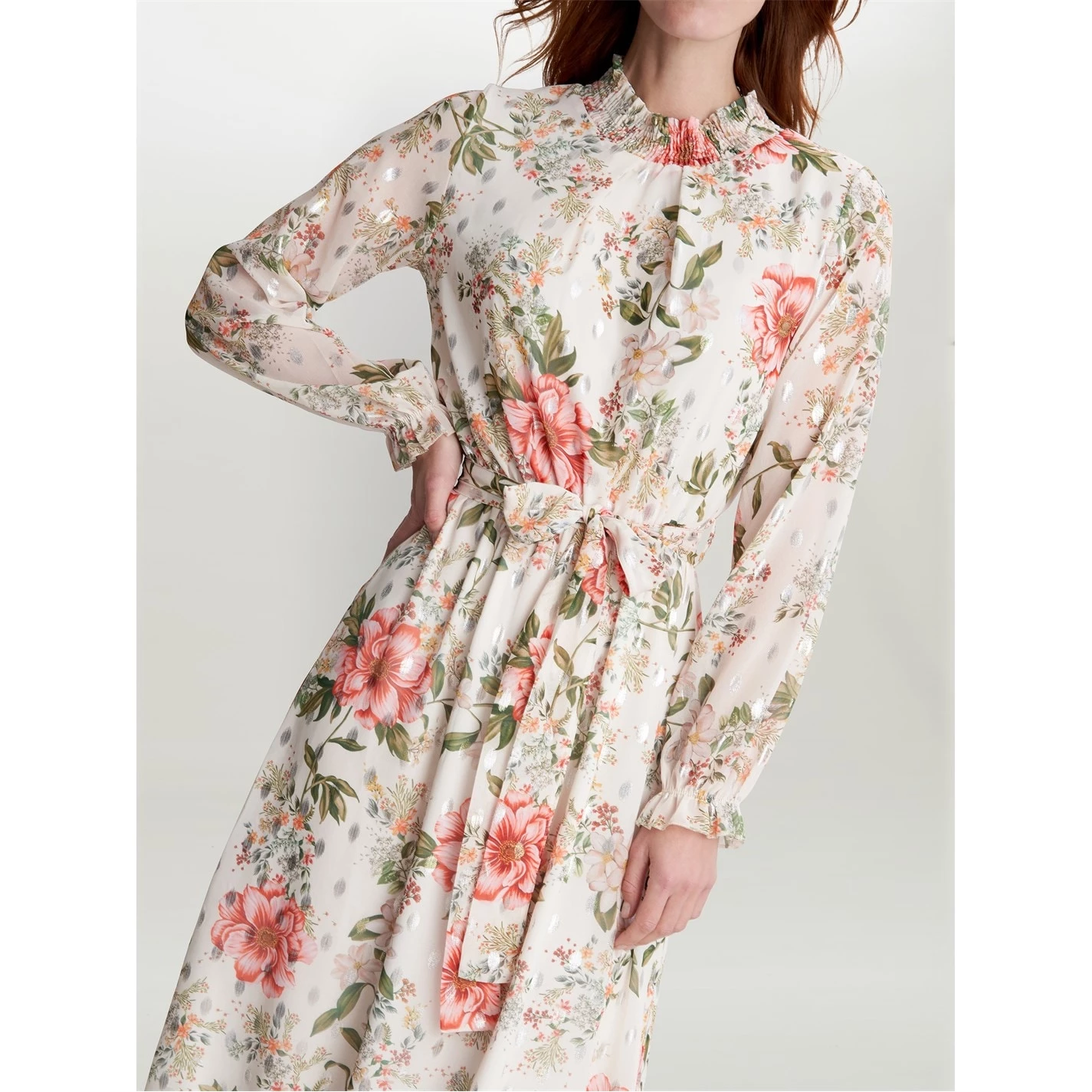 Gina Bacconi JODETTE SHIRRED NECK DRESS 5 Gina Bacconi JODETTE SHIRRED NECK DRESS - Image 5