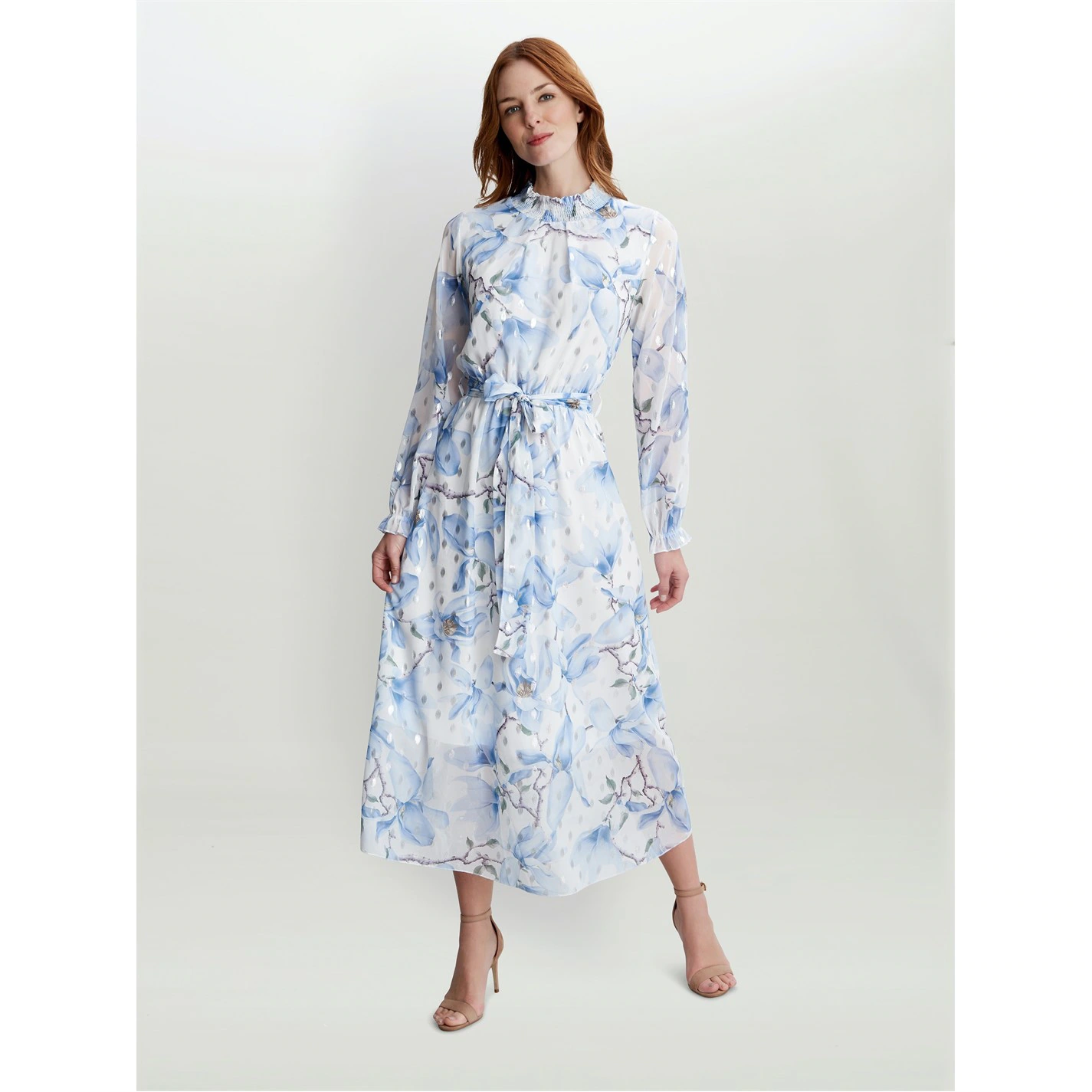 Gina Bacconi KIARA SHIRRED NECK DRESS 3 Gina Bacconi KIARA SHIRRED NECK DRESS - Image 3