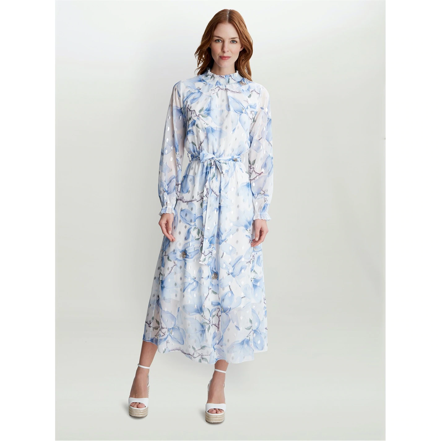 Gina Bacconi KIARA SHIRRED NECK DRESS 6 Gina Bacconi KIARA SHIRRED NECK DRESS - Image 6