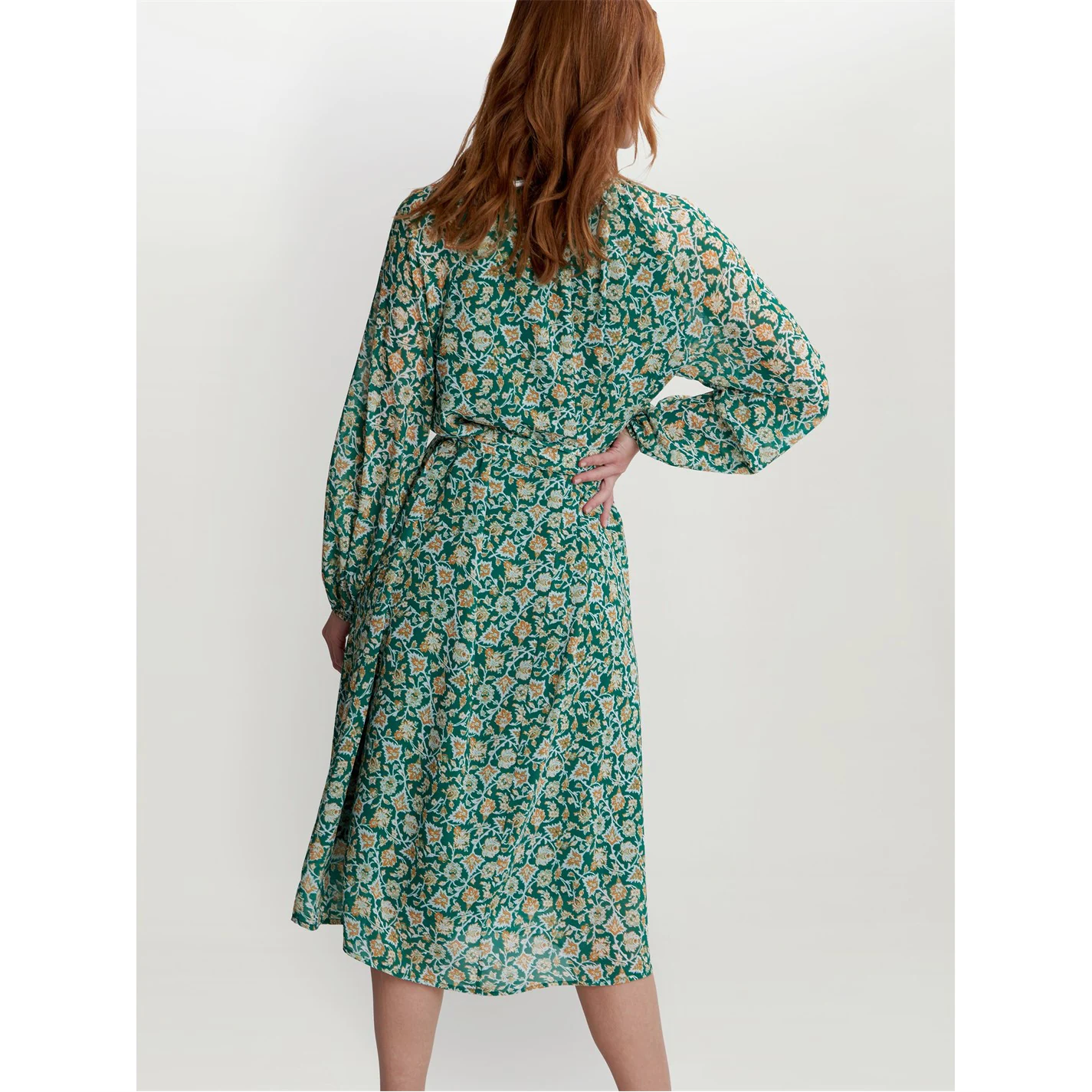 Gina Bacconi NATIA UNWAISTED LONG SLEEVE DRESS WITH BELT 2 Gina Bacconi NATIA UNWAISTED LONG SLEEVE DRESS WITH BELT - Image 2