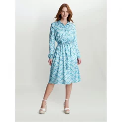 Gina Bacconi ROTEM LONG SLEEVE SHIRT DRESS TWILL GEORGETTE 7 Gina Bacconi ROTEM LONG SLEEVE SHIRT DRESS TWILL GEORGETTE -Gina Bacconi Sales aa184600 xxl a2