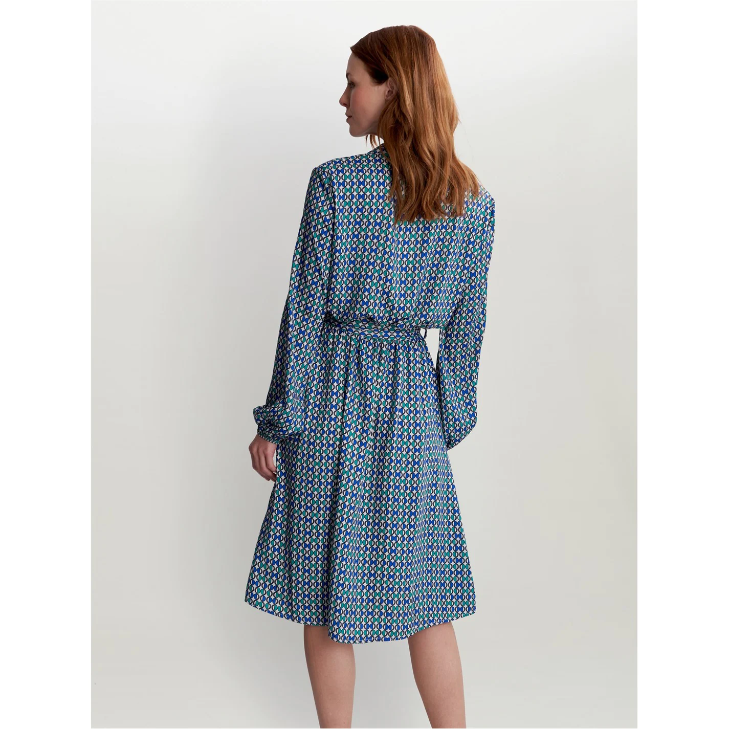 Gina Bacconi SIDNEY LONG SLEEVE SHIRT DRESS TWILL GEORGETTE 2 Gina Bacconi SIDNEY LONG SLEEVE SHIRT DRESS TWILL GEORGETTE - Image 2