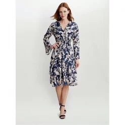 Gina Bacconi ALARICE V NECK ROUCHED WAIST DRESS 6 Gina Bacconi ALARICE V NECK ROUCHED WAIST DRESS -Gina Bacconi Sales aa185000 xxl a2