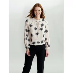 Gina Bacconi JULIEANNE BLOUSE WITH SLEEVE DETAIL