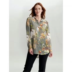 Gina Bacconi ISABELLA PRINTED GEORGETTE SHIRT TUNIC