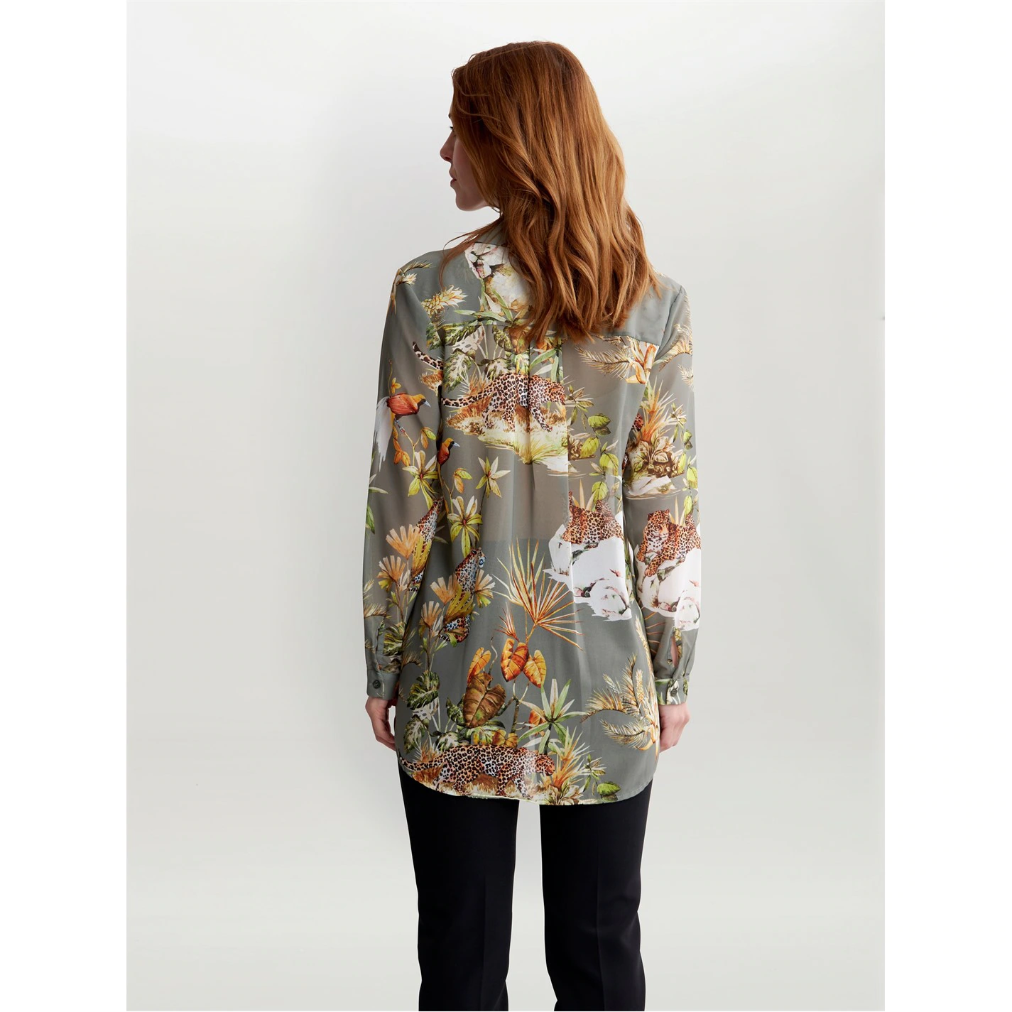 Gina Bacconi ISABELLA PRINTED GEORGETTE SHIRT TUNIC 2 Gina Bacconi ISABELLA PRINTED GEORGETTE SHIRT TUNIC - Image 2