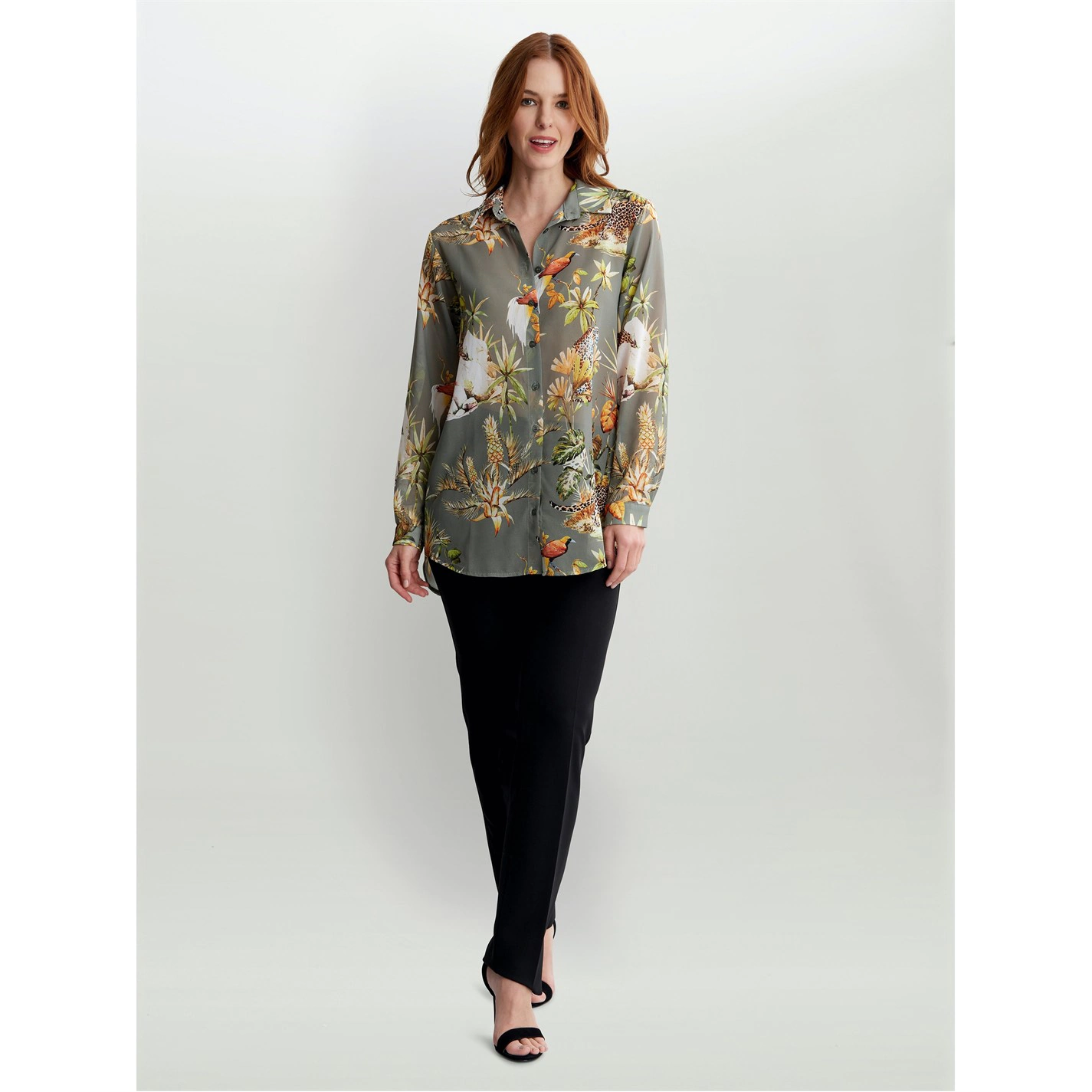 Gina Bacconi ISABELLA PRINTED GEORGETTE SHIRT TUNIC 3 Gina Bacconi ISABELLA PRINTED GEORGETTE SHIRT TUNIC - Image 3