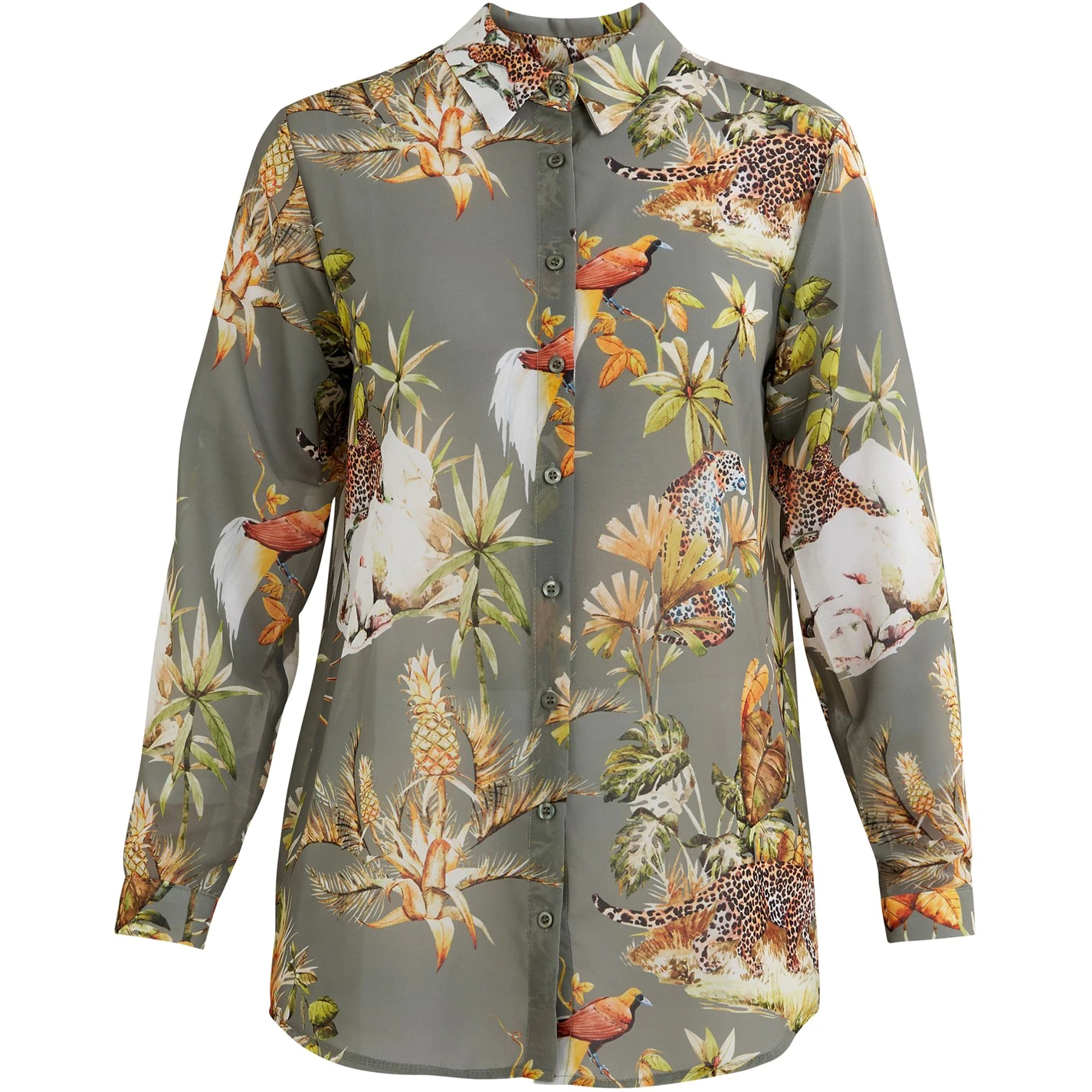Gina Bacconi ISABELLA PRINTED GEORGETTE SHIRT TUNIC 4 Gina Bacconi ISABELLA PRINTED GEORGETTE SHIRT TUNIC - Image 4