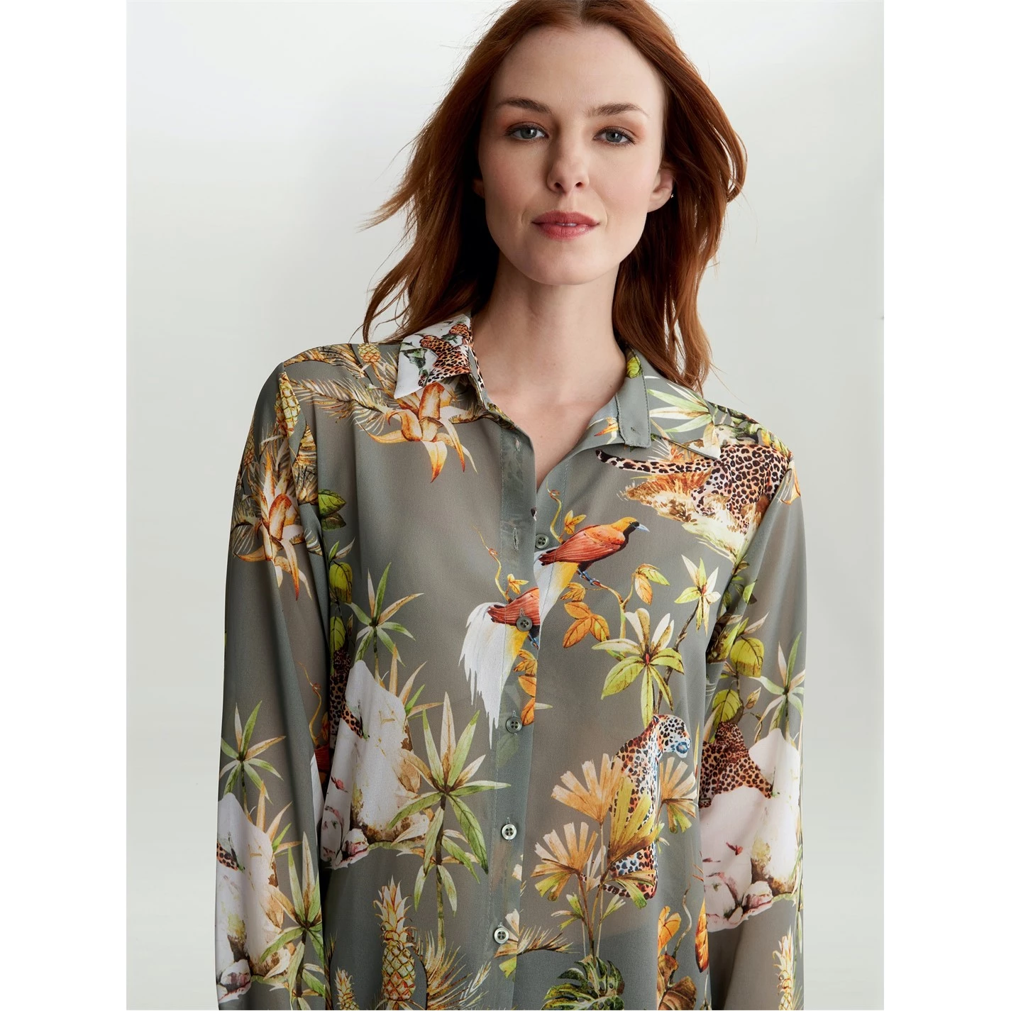 Gina Bacconi ISABELLA PRINTED GEORGETTE SHIRT TUNIC 5 Gina Bacconi ISABELLA PRINTED GEORGETTE SHIRT TUNIC - Image 5