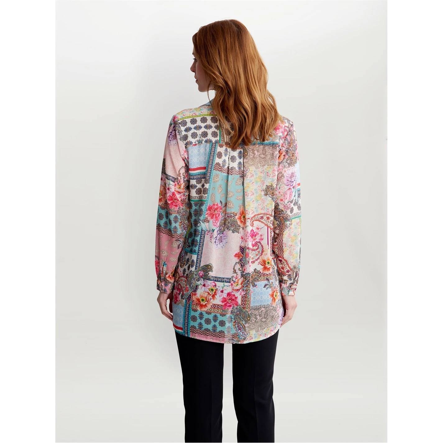 Gina Bacconi HALLE PRINTED GEORGETTE SHIRT TUNIC 2 Gina Bacconi HALLE PRINTED GEORGETTE SHIRT TUNIC - Image 2
