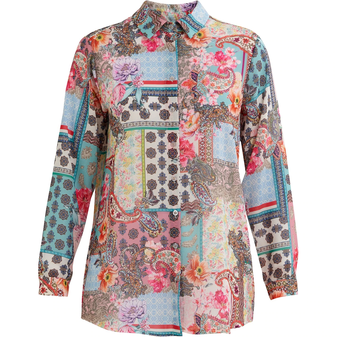 Gina Bacconi HALLE PRINTED GEORGETTE SHIRT TUNIC 4 Gina Bacconi HALLE PRINTED GEORGETTE SHIRT TUNIC - Image 4