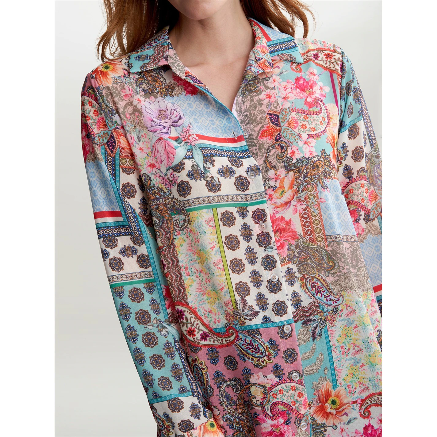 Gina Bacconi HALLE PRINTED GEORGETTE SHIRT TUNIC 5 Gina Bacconi HALLE PRINTED GEORGETTE SHIRT TUNIC - Image 5