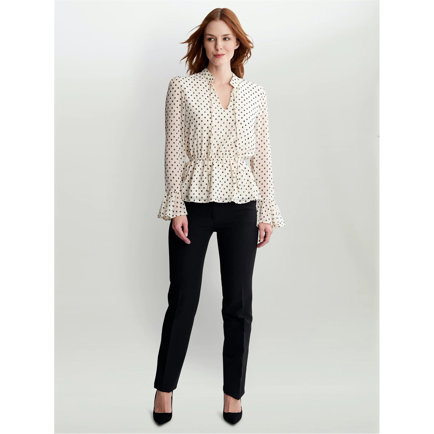 Gina Bacconi ORLA GEORGETTE BLOUSE WITH TIE DETAIL 3 Gina Bacconi ORLA GEORGETTE BLOUSE WITH TIE DETAIL - Image 3