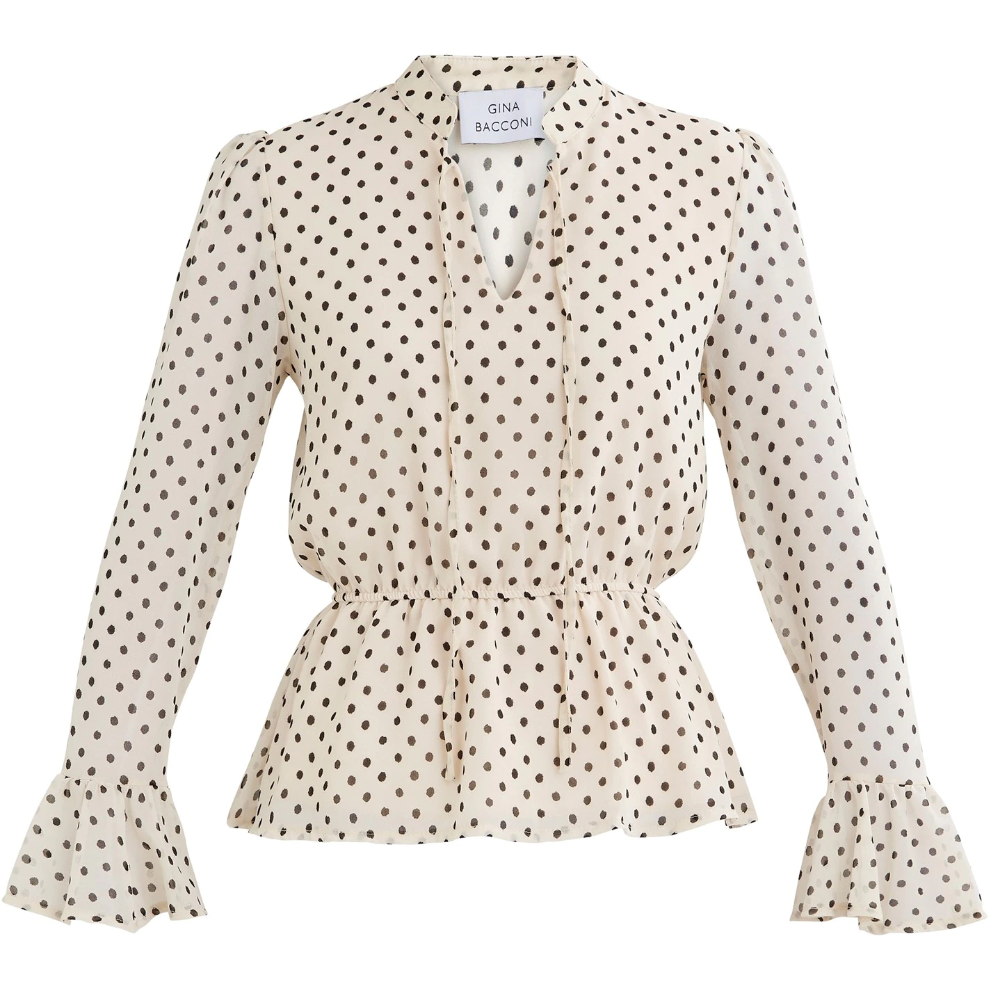 Gina Bacconi ORLA GEORGETTE BLOUSE WITH TIE DETAIL 4 Gina Bacconi ORLA GEORGETTE BLOUSE WITH TIE DETAIL - Image 4