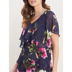 Gina Bacconi Cory Floral Layered Chiffon Dress 9 Gina Bacconi Cory Floral Layered Chiffon Dress -Gina Bacconi Sales aa209400 xxl a4