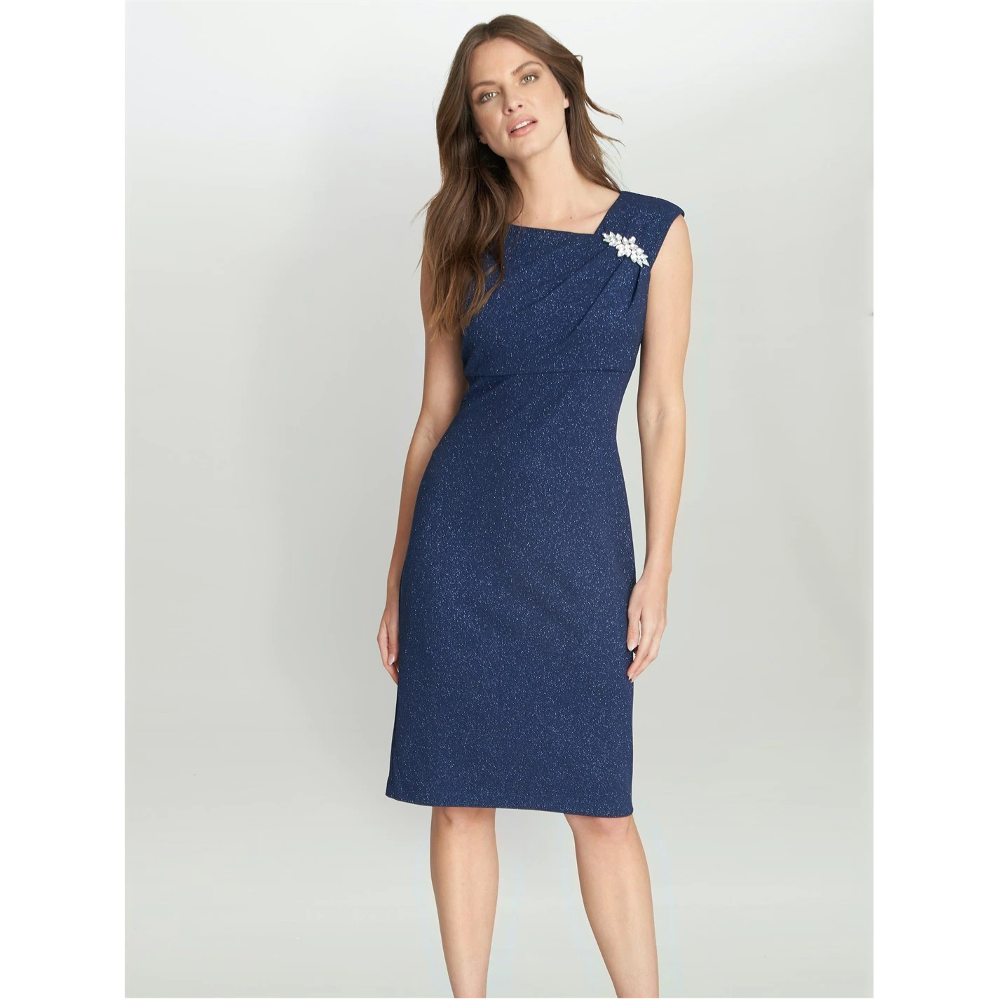 Gina Bacconi Erith Dress With Embellished Trim 1 Gina Bacconi Erith Dress With Embellished Trim