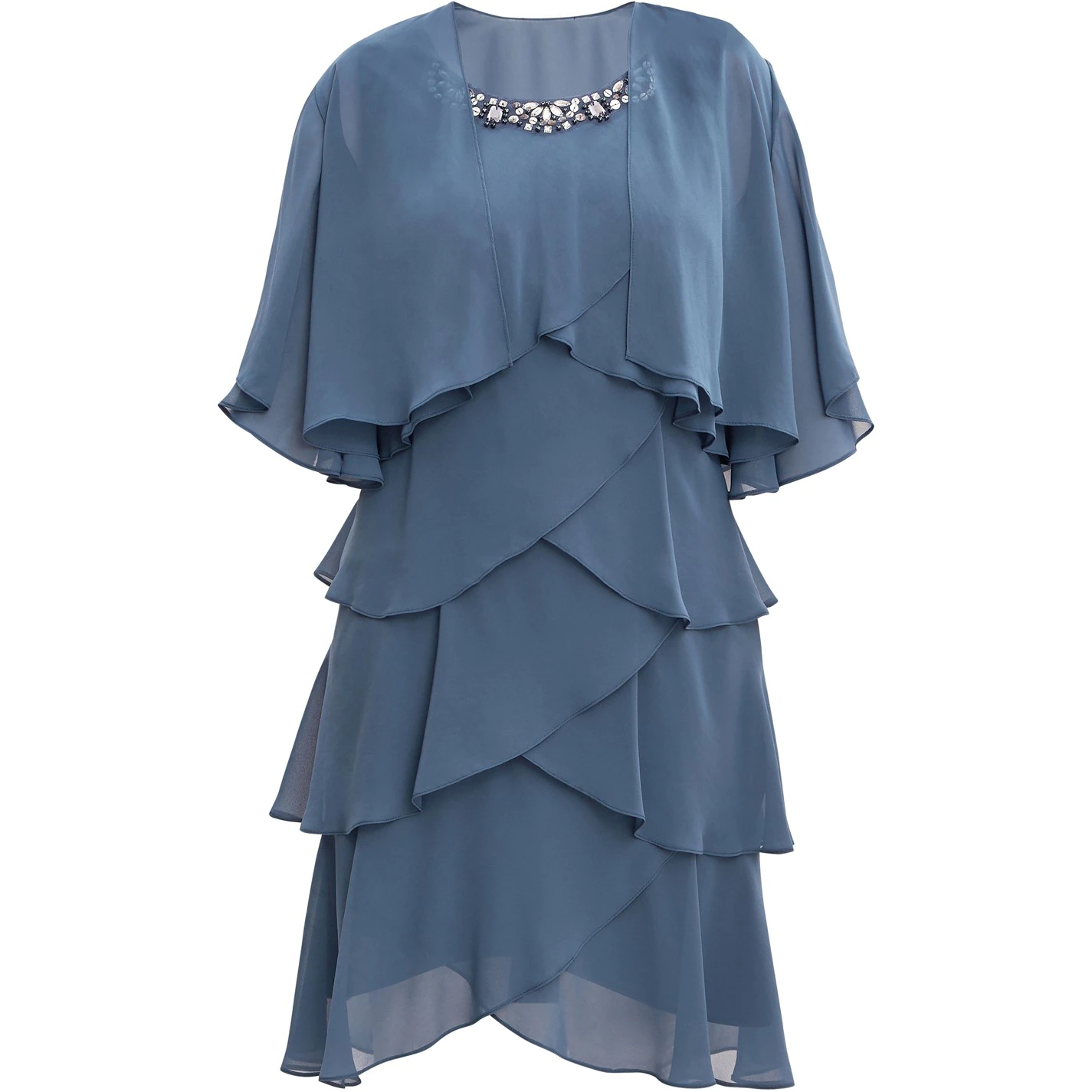 Gina Bacconi Toni Layered Scoop Dress And Jacket 4 Gina Bacconi Toni Layered Scoop Dress And Jacket - Image 4