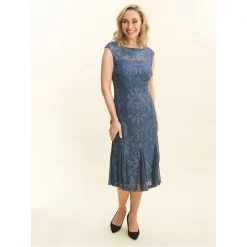 Gina Bacconi Rosia Brocade Midi Cocktail Dress