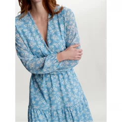 Gina Bacconi Reve Dress With Self Belt & Tiered Skirt 6 Gina Bacconi Reve Dress With Self Belt & Tiered Skirt -Gina Bacconi Sales aa282800 xxl a2