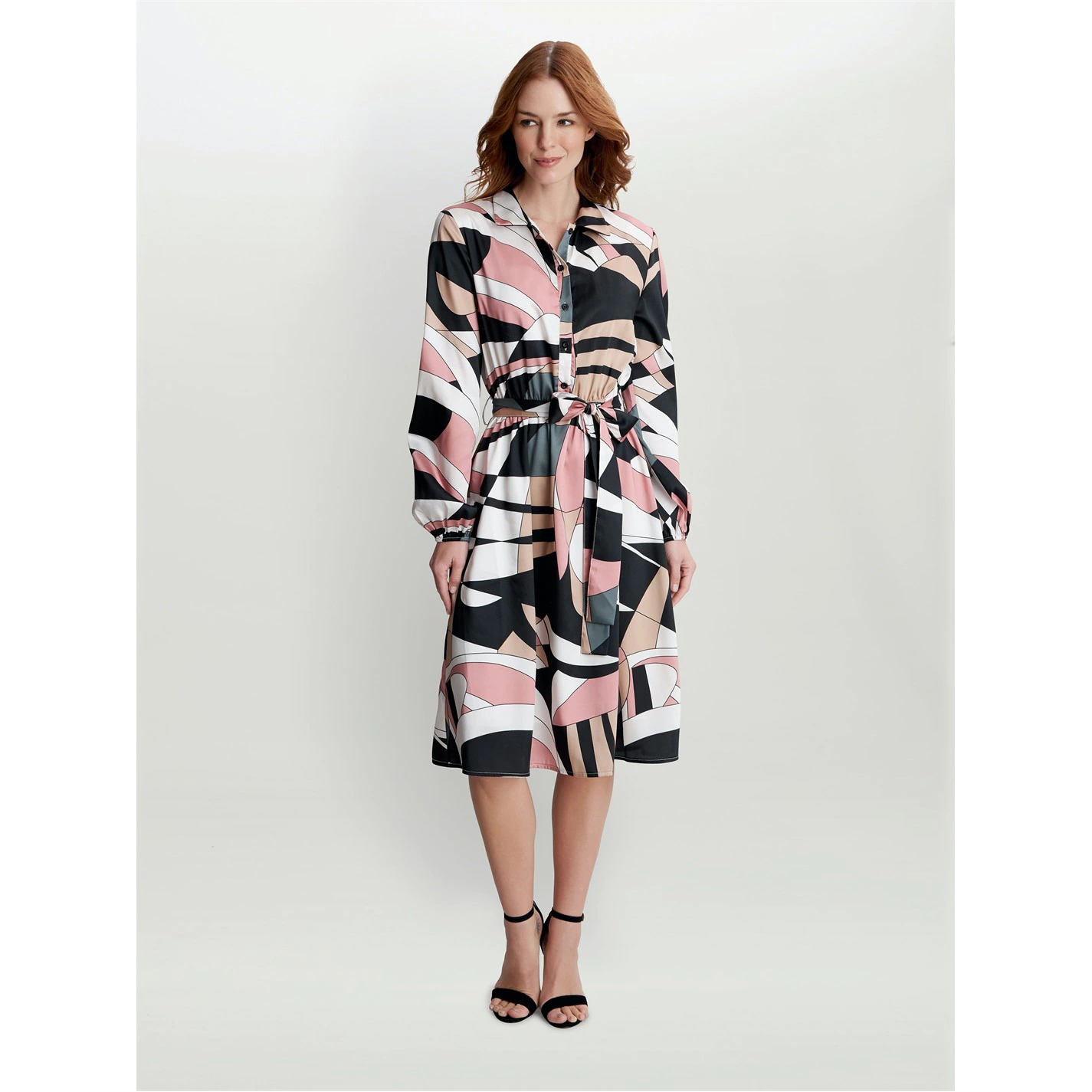 Gina Bacconi Sivan Long Sleeve Shirt Dress 3 Gina Bacconi Sivan Long Sleeve Shirt Dress - Image 3