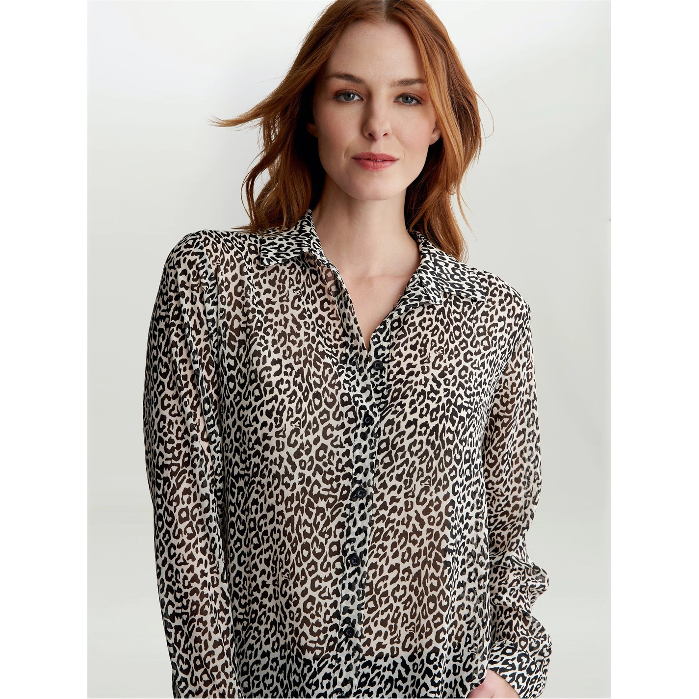 Gina Bacconi Elizabeth Printed Georgette Shirt Tunic 5 Gina Bacconi Elizabeth Printed Georgette Shirt Tunic - Image 5