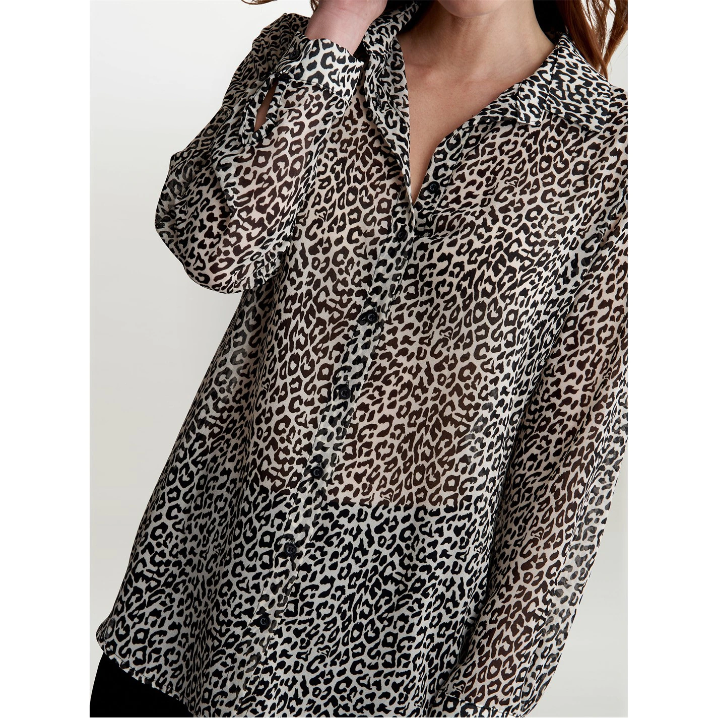 Gina Bacconi Elizabeth Printed Georgette Shirt Tunic 6 Gina Bacconi Elizabeth Printed Georgette Shirt Tunic - Image 6