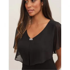 Gina Bacconi Ryan Short V-Neck Shift Dress -Gina Bacconi Sales aa283400 xxl a4