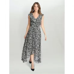Gina Bacconi Dorina V Neck Hankerchief Dress 7 Gina Bacconi Dorina V Neck Hankerchief Dress -Gina Bacconi Sales aa283500 xxl a2