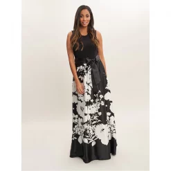 Gina Bacconi JAIMARIE FLORAL SATIN AND JERSEY DRESS 7 Gina Bacconi JAIMARIE FLORAL SATIN AND JERSEY DRESS -Gina Bacconi Sales aa283600 xxl a2